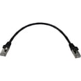 thumbnail image 1 of Eaton Tripp Lite Series Cat6a 10G Snagless Shielded Slim STP Ethernet Cable [RJ45 M/M], PoE, Black, 1 ft. [0.3 m] (n262-s01-bk), 1 of 4