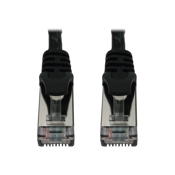 Eaton Tripp Lite Series Cat6a 10G Snagless Shielded Slim STP Ethernet Cable RJ45 M/M PoE Black 3 ft. 0.9 m