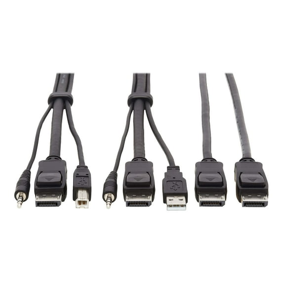 Tripp Lite 10ft 4K Dual DisplayPort KVM Cable Kit P783010DP