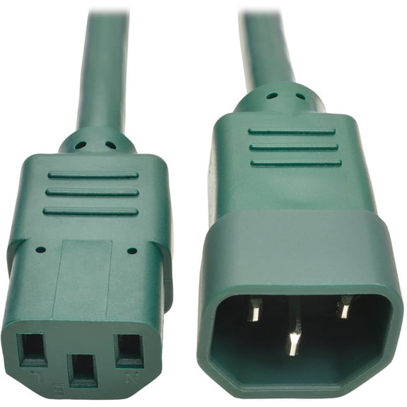 Tripp Lite 3ft Heavy-Duty Power Extension Cord (IEC-320-C14 to 320-C13), Green