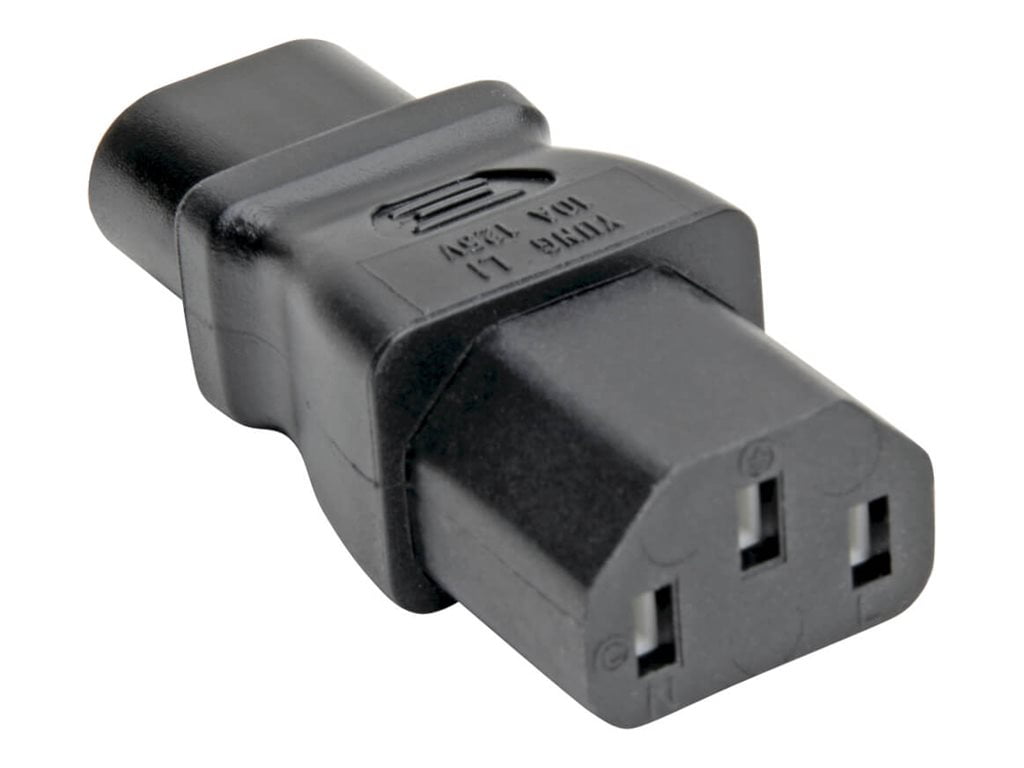 Eaton Tripp Lite Series IEC C8 to IEC C13 Power Cord Adapter - 10A, 125V, Black - Power connector adapter - IEC 60320 C8 to power IEC 60320 C13 - AC 125 V - 10 A - black - North America