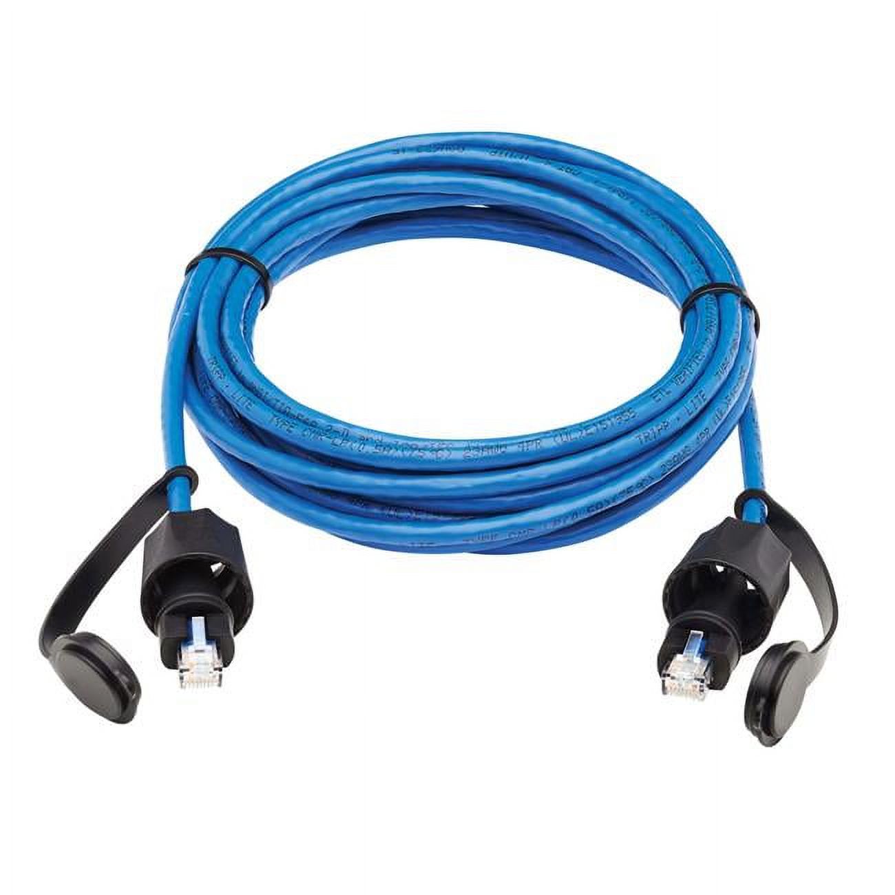 Eaton Tripp Lite Series Industrial Cat6 UTP Ethernet Cable (RJ45 M/M), 100W PoE, CMR-LP, IP68, Blue, 50 ft. (15.24 m) - image 1 of 6