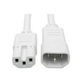 thumbnail image 1 of Eaton Tripp Lite Series Power Cord C14 to C15 - Heavy-Duty, 15A, 250V, 14 AWG, 3 ft. (0.91 m), White - For PDU, UPS - 250 V AC Voltage Rating - 15 A Current Rating - White, 1 of 3