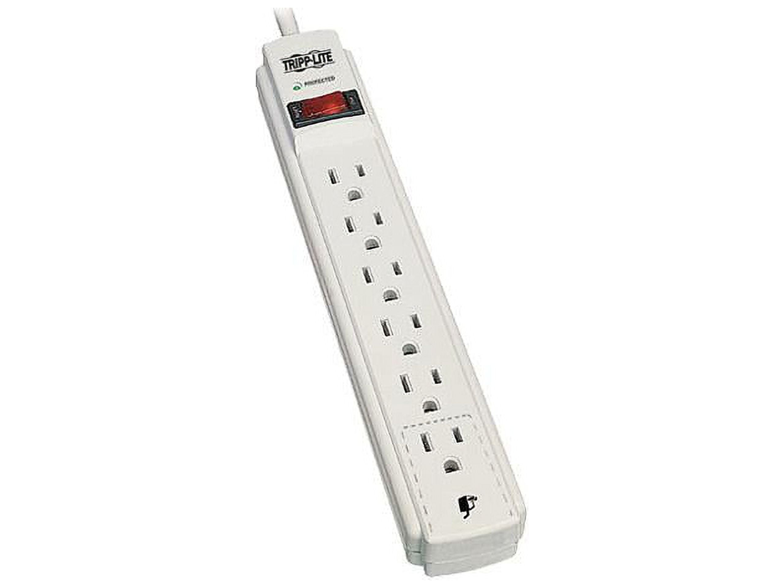 Tripp Lite, Surge Protector Strip, 6 Outlet, 8FT Cord, Flat Plug, 990 Joules, 1875W, 15 Amp