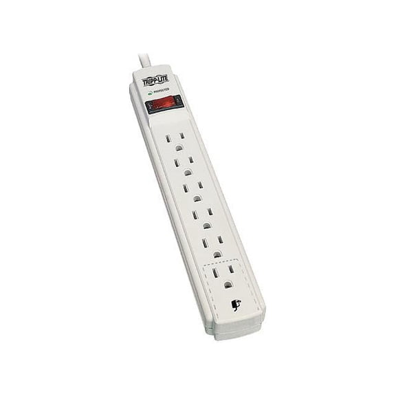 Tripp Lite Surge Protector Power Strip 120V 6 Outlet 8' Cord 990 Joule Flat Plug - 6 x NEMA 5-15R - 1.88 kVA - 990 J -