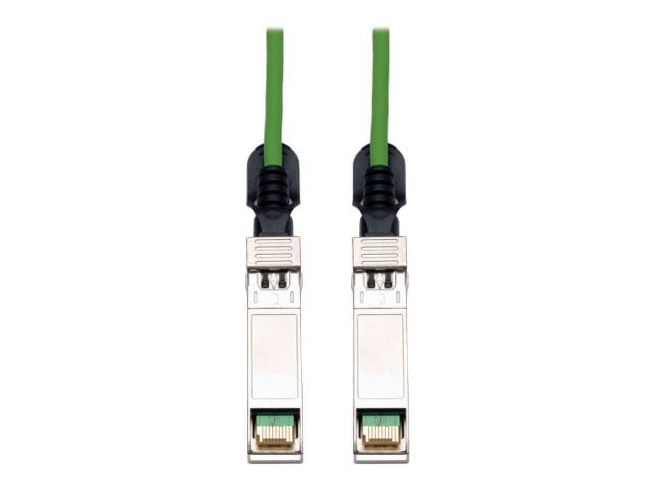 Eaton Tripp Lite Series SFP+ 10Gbase-CU Passive Twinax Copper Cable, SFP-H10GB-CU1M Compatible, Green, 1M (3.28 ft.) - Direct attach cable - SFP+ (M) to SFP+ (M) - 3.3 ft - twinaxial - green