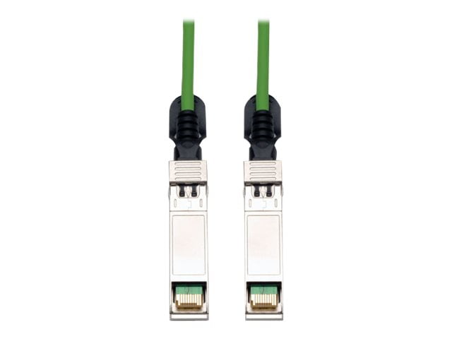 Eaton Tripp Lite Series SFP+ 10Gbase-CU Passive Twinax Copper Cable, SFP-H10GB-CU5M Compatible, Green, 5M (16.4 ft.) - Direct attach cable - SFP+ (M) to SFP+ (M) - 5 m - twinaxial - SFF-8431 - green