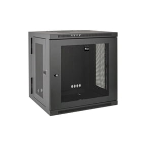 Eaton Tripp Lite Series SmartRack 12U UPS-Depth Wall-Mount Small Rack Enclosure, Hinged Back - Black