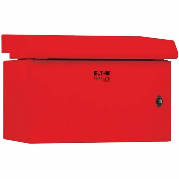 Tripp Lite SmartRack Industrial Enclosure with Lock - NEMA 3R, Wall Mount, Metal Construction, Internal Fans, 16.5 in. Depth, 6U, Red (srn3rr6u)
