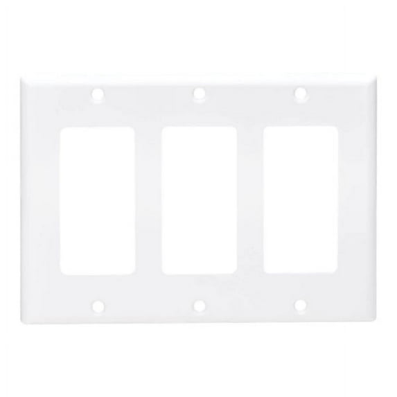 Eaton N042D-300-WH EATON TRIPP LITE SERIES TRIPLE-GANG FACEPLATE, DECORA STYLE - VERTICAL, WHITE, T