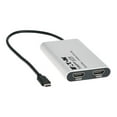 thumbnail image 1 of Eaton Tripp Lite Series USB-C Adapter, Dual Display - 4K 60 Hz HDMI, 100W PD Passthrough, Silver (u444-2h-dl), 1 of 10