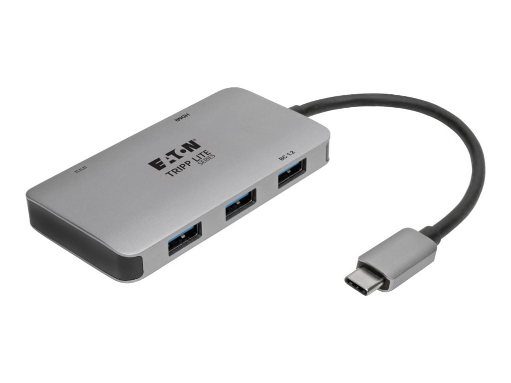 Eaton Tripp Lite Series USB C Multiport Adapter Converter 3 USB-A, 4K HDMI PD Charging Thunderbolt 3 Compatible - Docking station - USB-C 3.1 / Thunderbolt 3 - HDMI