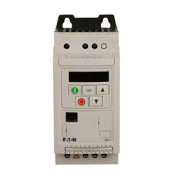 Eaton Variable Frequency Drive, 1/2 HP, 115VAC, Cutler-Hammer DC1-S17D0NN-A20CE1