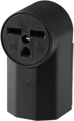 Black Heavy Duty 30-Amp 240-Volt Surface Mount Power Receptacle