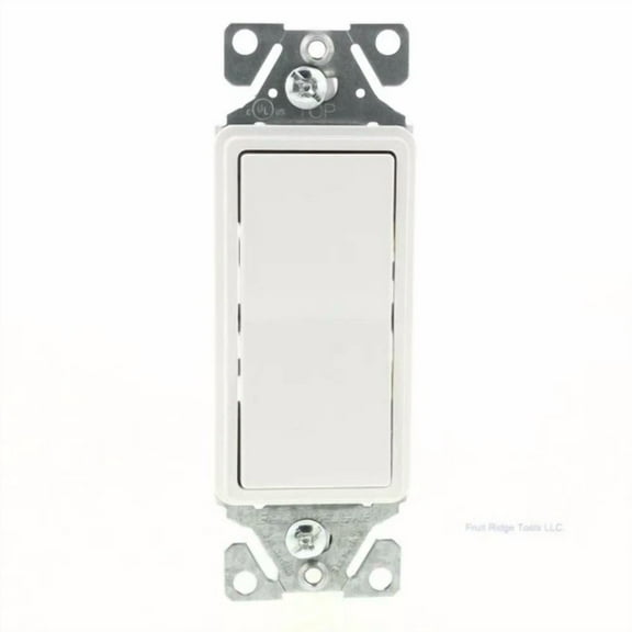 Eaton White Decorator Rocker Wall Light Switch 15A Single Pole 7501W Boxed