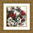 thumbnail image 1 of Eaton, Winnie 15x15 Gold Ornate Wood Framed with Double Matting Museum Art Print Titled - White And Red II, 1 of 4