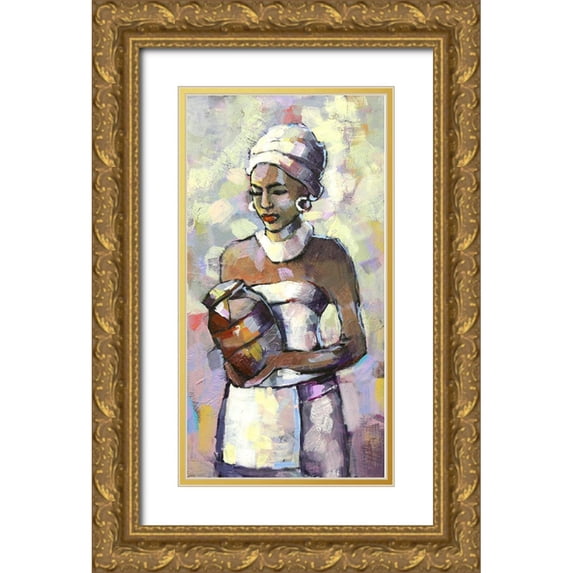Eaton, Winnie 18x32 Gold Ornate Wood Framed with Double Matting Museum Art Print Titled - Nombeti I
