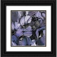 thumbnail image 1 of Eaton, Winnie 26x26 Black Ornate Wood Framed with Double Matting Museum Art Print Titled - Purple Poppies II, 1 of 4