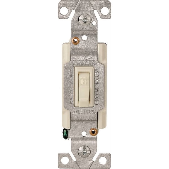 Eaton Wiring Devices 1301-7V10 Toggle Switch 120 V Wall Mounting Polycarbonate Ivory