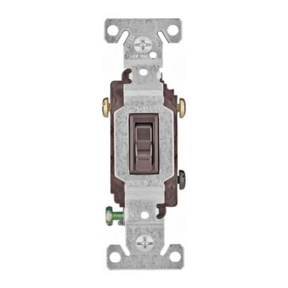 Eaton Wiring Devices 1303-7B-BOX Toggle Switch, 120 V, Flush Mounting, Polycarbonate, Brown 10 Pack