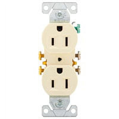 Eaton Wiring Devices 270LA Duplex Receptacle, 15 A, 2-Pole, 5-15R, Light Almond 10 Pack