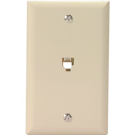 Cooper Wiring Devices 3532-4V Ivory Four Wire Telephone Jack Wall Plate