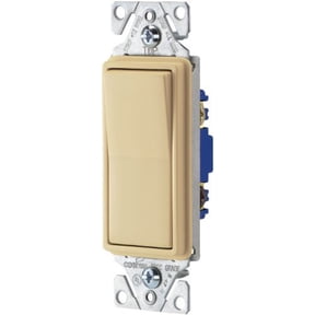 Eaton Wiring Devices 7500 Series 7503V-BOX Rocker Switch 120/277 V Strap Mounting Thermoplastic Ivory