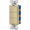 thumbnail image 1 of Eaton Wiring Devices 7700 Series 7729V-SP Combination Switch 120/277 V Strap Mounting Thermoplastic Ivory, 1 of 2