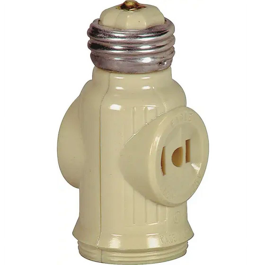 Eaton Wiring Devices BP715V Keyless Lampholder Adapter Ivory