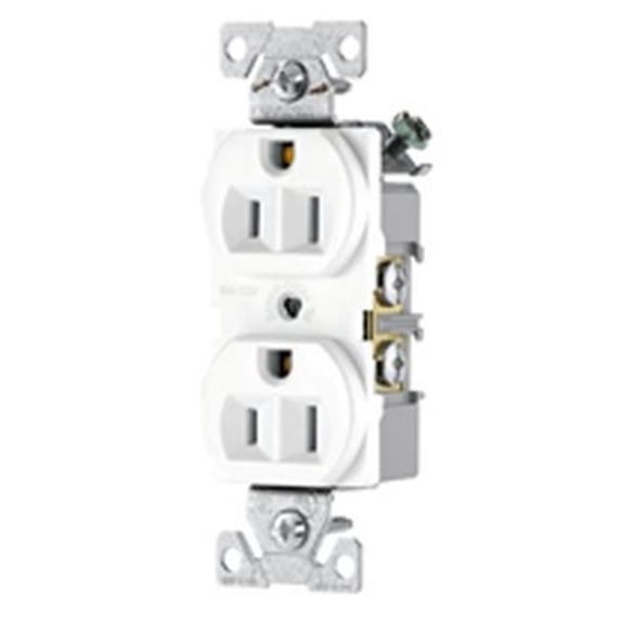 Eaton Wiring Devices BR15V Duplex Receptacle 15 A 2-Pole 5-15R Ivory