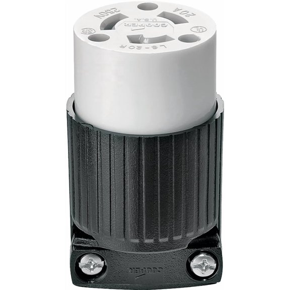 Eaton Wiring Devices L620C Locking Polarized Safety Grip Electrical Connector 250 V 20 A Nylon