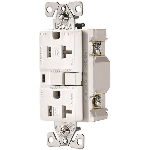 RCPT DPLX AFCI TR 20A/125V WH