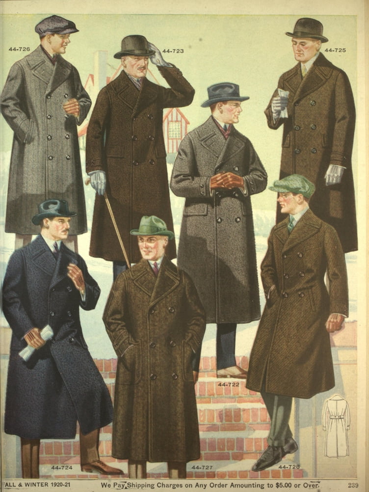 Eatons Fall Catalogue 1920-21 Mens coats Canvas Art - Unknown (18 x 24)