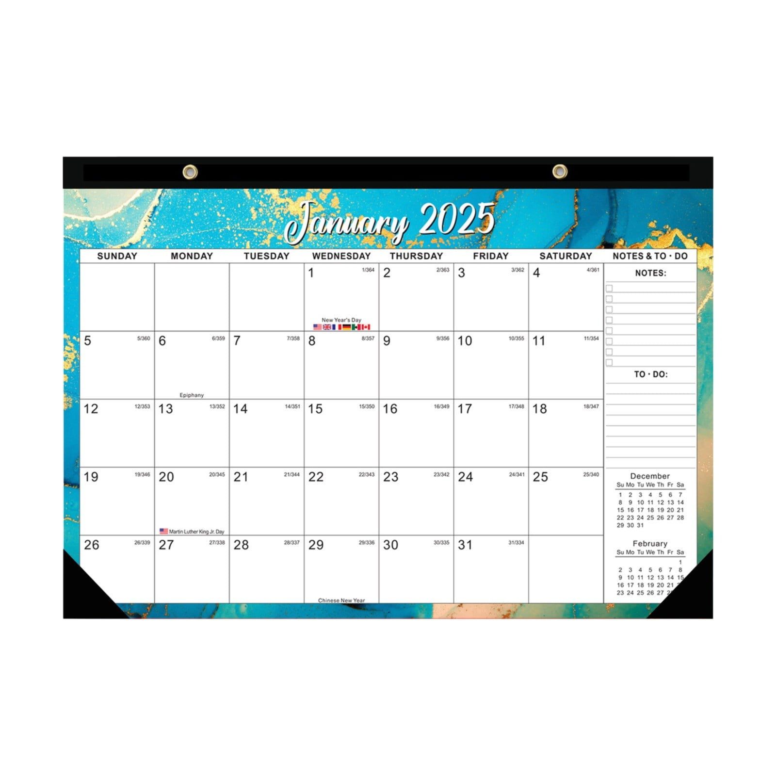 Eattic Calendar Thick Monthly Calendar December & September Edition