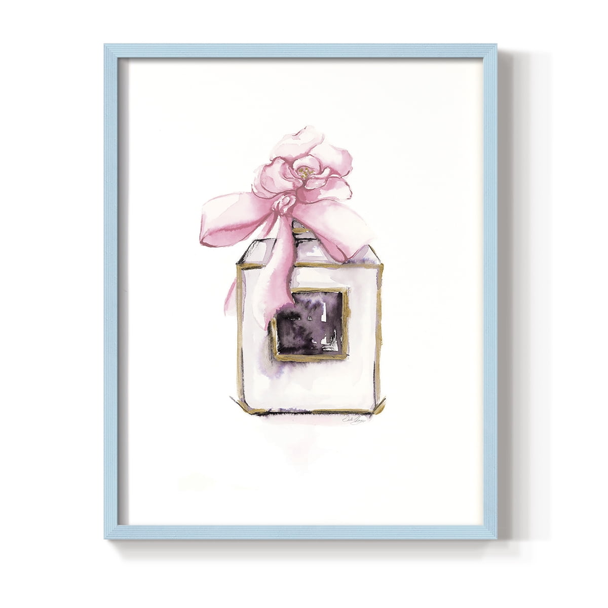 Eau De Toilette in Paper Solid Wood 11 x 14 Framed Print