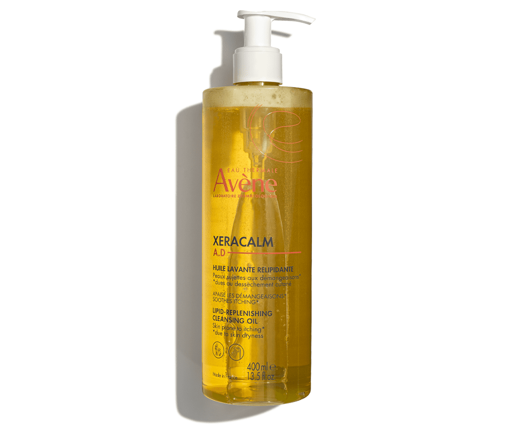 AVENE Eau Thermale Avne XeraCalm A.D Lipid-Replenishing Cleansing Oil, Atopic Dermatitis, Eczema-Prone, Fragrance-Free, Pump, 13.5 Fl Oz