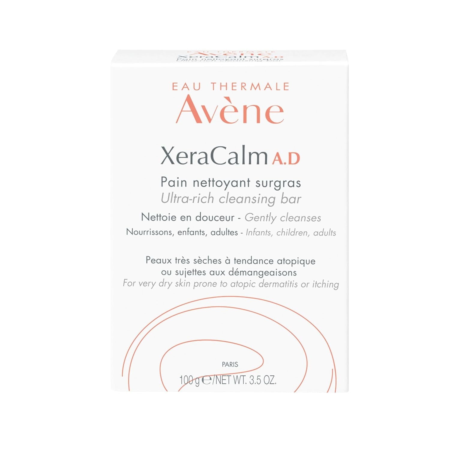 Avene XeraCalm A.D Ultra-Rich Cleansing Bar, 3.5 oz