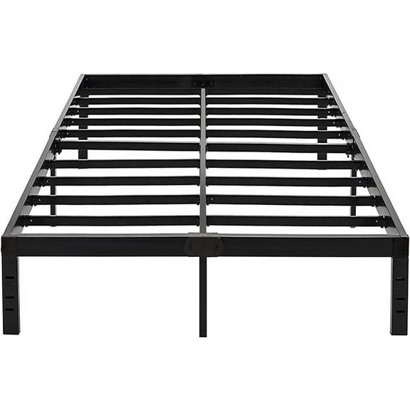 Eavesince 14 inches Full Size Metal Bed Frames,No Box Spring Needed ,2500 lbs Heavy Duty Steel Slat Support,Full Platform Metal Bed Frame for Adult