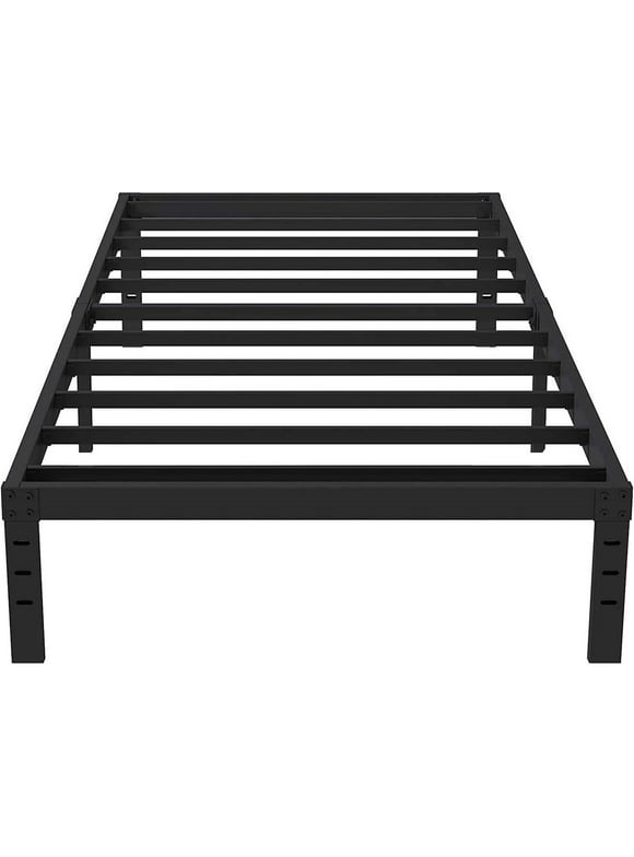 Eavesince 14 inches Twin XL Size Metal Bed Frames,No Box Spring Needed Twin XL Platform Metal Bed Frame for Adult