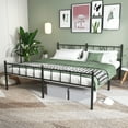 thumbnail image 1 of Eavesince 14in King Size Bed Frame with Headboard and Footboard,No Box Spring Needed,Black, 1 of 6