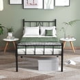 thumbnail image 1 of Eavesince 14in Twin Size Bed Frame Black, 1 of 8