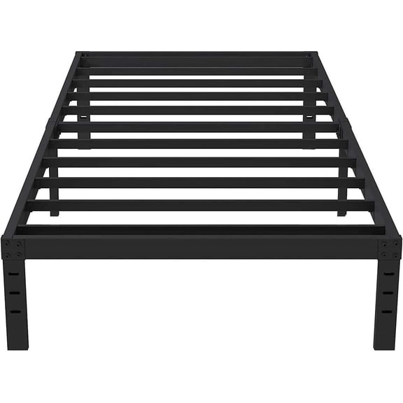 Eavesince 18 inches Twin Size Metal Bed Frames,No Box Spring Needed,Twin Platform Metal Bed Frame for Adult