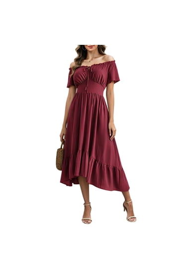 cool summer cotton dresses Tawni Linen Dress White / Medium strass Tropical palm leaf midi Long dress - Silk, Color:S129 Olive Green