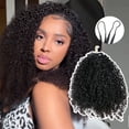 thumbnail image 1 of Eayon Tight Curly Crochet Human Hair Extensions Pre-Seperated Knotless Multi-Textured Kinky Curly Feather Line Human Crochet Hair Natural Color 20 inch 100 Strands/120g, 1 of 12