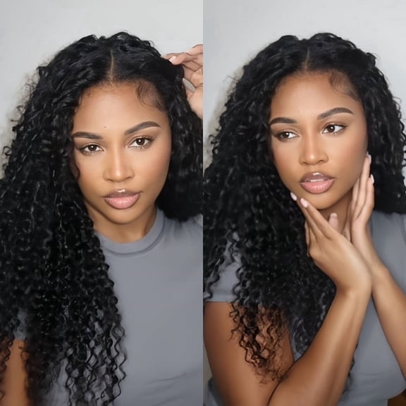 Eayon Water Wave Crochet Human Hair Extensions Knotless Pre-Separated 100% Real Human Hair For Boho Braids Natural Color 20 Inch 50 Strands