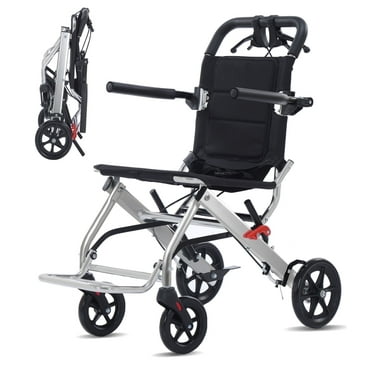 YEBEI Portable Folding Transport Wheelchair Weight 16Lbs Support 220Lbs