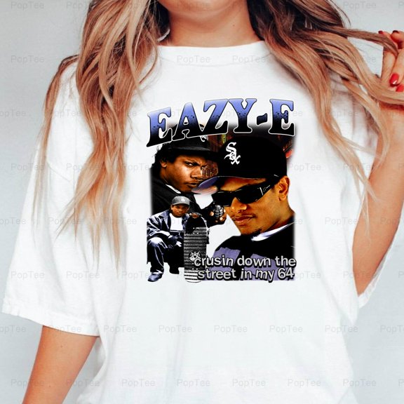 Eazy E 64 Impala Old School Compton West Coast Hip Hop Music T-Shirt - Copy Unisex, up to 5XL