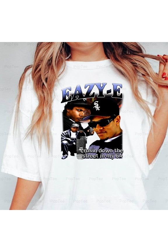Eazy E 64 Impala Old School Compton West Coast Hip Hop Music T-Shirt - Copy Unisex, up to 5XL