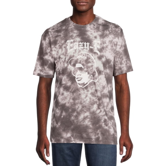 Eazy E Charcoal Sky Tie Dye Men's & Big Men's Graphic Tee