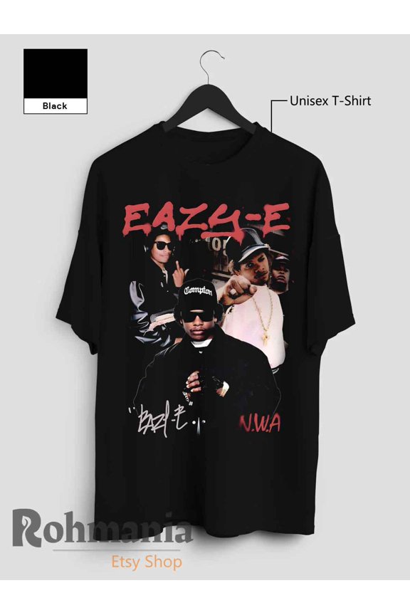 Eazy-E N.W.A Rapper Graphic T-Shirt, 90s West Coast Hip Hop Music Tee, Compton Rap Legend Vintage Streetwear Shirt, Black Graphic Tee, Comfort Colors Unisex Cotton T-shirt, Sizies S-3XL